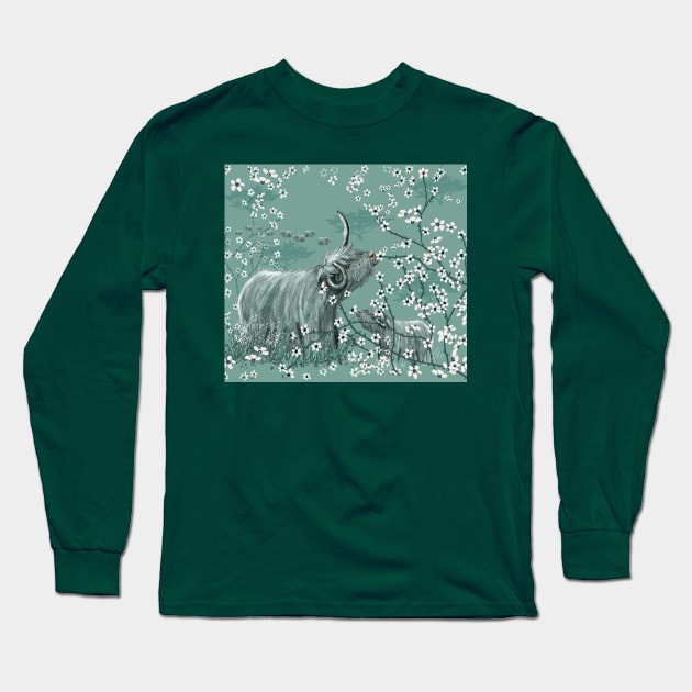 The Blue Oxen Long Sleeve T-Shirt by Salzanos